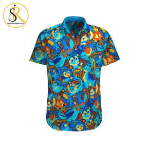 Pokemon Blue Color Hawaii Shirt Aloha Shirt For Men Women SeratyArt