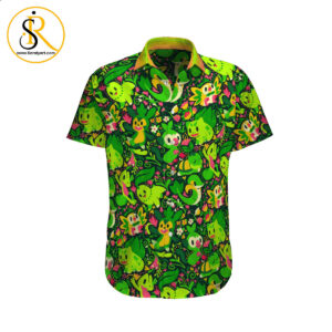 Pokemon Green Color Hawaii Shirt Aloha Shirt For Men Women SeratyArt