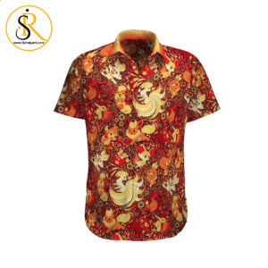 Pokemon Red Color Hawaii Shirt Aloha Shirt For Men Women SeratyArt