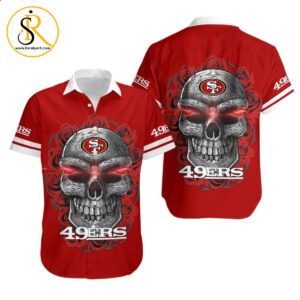 San Francisco 49ers Sugar Skull NFL Gift For Fan Hawaiian Shirt Aloha Shirt for Men Women SeratyArt