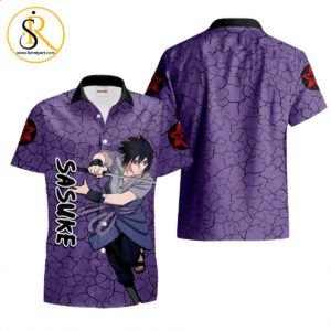 Sasuke Uchiha Hawaiian Shirts Custom Anime Merch Clothes for Men Women SeratyArt
