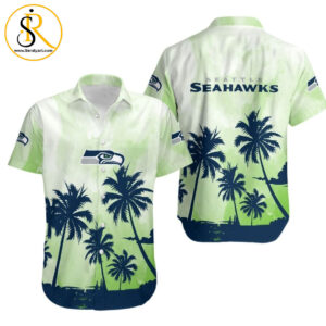 Seattle Seahawks Coconut Trees NFL Gift For Fan Hawaiian Shirt Aloha Shirt for Men Women SeratyArt
