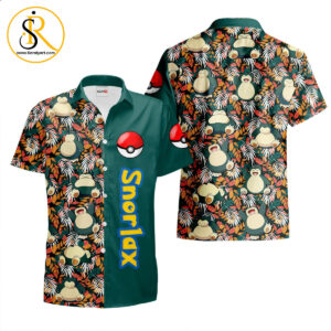Snorlax Hawaiian Shirts Custom Anime Merch Clothes for Men Women SeratyArt