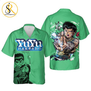 Spirit Gun Hawaiian Shirt Yuyu Hakusho Anime Shirt for Men Women SeratyArt
