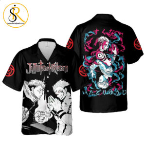 Sukuna Ryomen Yuji Itadori Hawaiian Shirt Jujutsu Kaisen Anime Shirt for Men Women SeratyArt