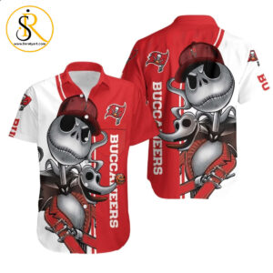 Tampa Bay Buccaneers Jack Skellington And Zero Hawaiian Shirt Aloha Shirt for Men Women SeratyArt