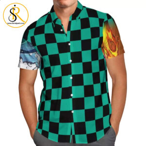Tanjiro Kamado Costume Hawaiian Shirt Demon Slayer Anime Shirt for Men Women SeratyArt
