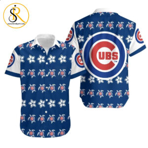 Topsportee Chicago Cubs Turtle And Flower Limited Edition Hawaiian Shirt Aloha Shirt for Men Women SeratyArt