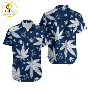 Topsportee New York Yankees Weed Pattern Hawaiian Shirt Aloha Shirt for Men Women SeratyArt