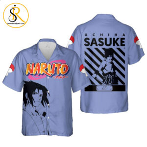 Uchiha Sasuke Hawaiian Shirt Naruto Anime Shirt for Men Women SeratyArt