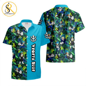 Vegeta Blue Hawaiian Shirts Custom Anime Merch Clothes for Men Women SeratyArt