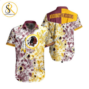 Washington Redskins NFL Beach Shirt Graphic Floral Pattern Print This Summer Hawaiian Shirt SeratyArt