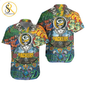 green bay packers grateful dead nfl gift for fan Hawaiian Shirt Aloha Shirt for Men Women SeratyArt