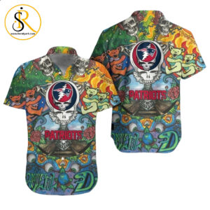 new england patriots grateful dead nfl gift for fan Hawaiian Shirt Aloha Shirt for Men Women SeratyArt