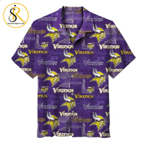 nfl minnesota vikings logo Hawaiian Shirt Aloha Shirt for Men Women SeratyArt