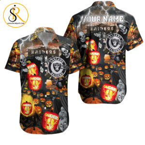 oakland raiders nfl Hawaiian Shirt Aloha Shirt for Men Women SeratyArt