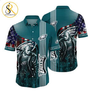 philadelphia eagles halloweenaloha Hawaiian Shirt Aloha Shirt for Men Women SeratyArt