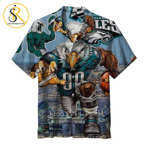 philadelphia eagles logo Hawaiian Shirt Aloha Shirt for Men Women SeratyArt