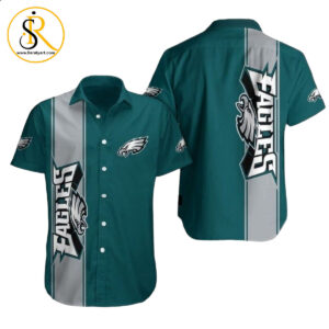 philadelphia eagles team color button nfl Hawaiian Shirt Aloha Shirt for Men Women SeratyArt