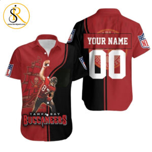 Beach Shirt Rob Gronlowski 87 Tampa Bay Buccaneers Nfc South Champions Super BowlPersonalized Hawaiian Shirt Aloha Shirt for Men Women SeratyArt