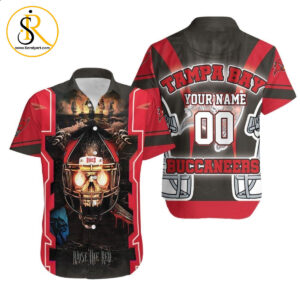 Beach Shirt Tampa Bay Buccaneers Fire Skull Raised The Red Nfc South Champions Super BowlPersonalized Hawaiian Shirt Aloha Shirt for Men Women SeratyArt