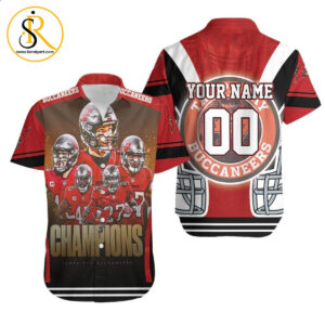 Beach Shirt Tampa Bay BuccaneersSuper Bowl Champions Red Personalized Hawaiian Shirt Aloha Shirt for Men Women SeratyArt