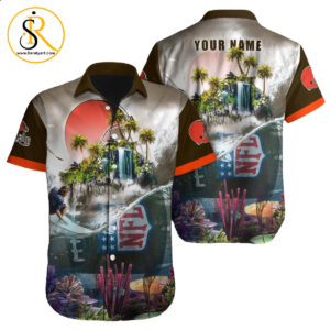 Cleveland Browns Hawaiian Shirt NFL Football Custom Hawaiian Shirt for Men Women Gift For Fans 15 SeratyArt