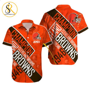 Cleveland Browns Hawaiian Shirt NFL Football Custom Hawaiian Shirt for Men Women Gift For Fans 16 SeratyArt