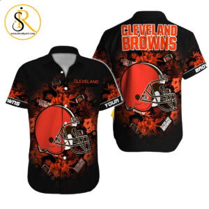Cleveland Browns Hawaiian Shirt NFL Football Custom Hawaiian Shirt for Men Women Gift For Fans 35 SeratyArt