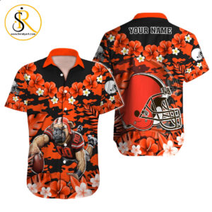 Cleveland Browns Hawaiian Shirt NFL Football Custom Hawaiian Shirt for Men Women Gift For Fans 37 SeratyArt