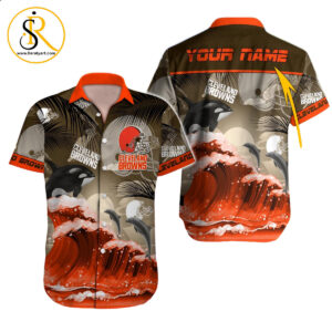Cleveland Browns Hawaiian Shirt NFL Football Custom Hawaiian Shirt for Men Women Gift For Fans 4 SeratyArt
