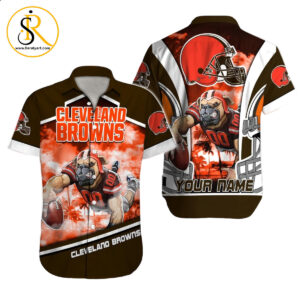 Cleveland Browns Hawaiian Shirt NFL Football Custom Hawaiian Shirt for Men Women Gift For Fans 9 SeratyArt