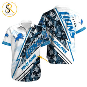 Detroit Lions Hawaiian Shirt NFL Football Custom Hawaiian Shirt for Men Women Gift For Fans 12 SeratyArt