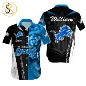 Detroit Lions Hawaiian Shirt NFL Football Custom Hawaiian Shirt for Men Women Gift For Fans 13 SeratyArt