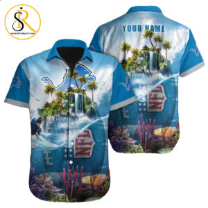 Detroit Lions Hawaiian Shirt NFL Football Custom Hawaiian Shirt for Men Women Gift For Fans 15 SeratyArt