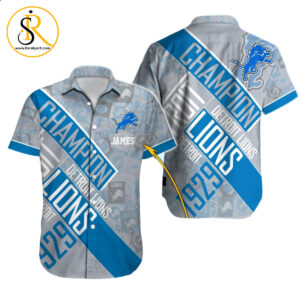Detroit Lions Hawaiian Shirt NFL Football Custom Hawaiian Shirt for Men Women Gift For Fans 16 SeratyArt