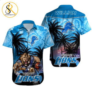 Detroit Lions Hawaiian Shirt NFL Football Custom Hawaiian Shirt for Men Women Gift For Fans 17 SeratyArt