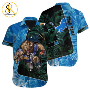 Detroit Lions Hawaiian Shirt NFL Football Custom Hawaiian Shirt for Men Women Gift For Fans 18 SeratyArt
