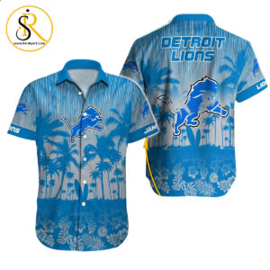 Detroit Lions Hawaiian Shirt NFL Football Custom Hawaiian Shirt for Men Women Gift For Fans 33 SeratyArt