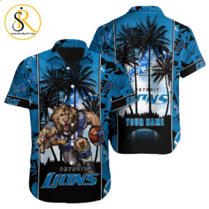 Detroit Lions Hawaiian Shirt NFL Football Custom Hawaiian Shirt for Men Women Gift For Fans 34 SeratyArt
