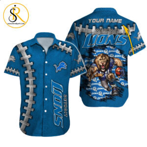Detroit Lions Hawaiian Shirt NFL Football Custom Hawaiian Shirt for Men Women Gift For Fans 38 SeratyArt