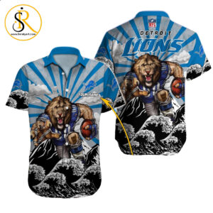 Detroit Lions Hawaiian Shirt NFL Football Custom Hawaiian Shirt for Men Women Gift For Fans 44 SeratyArt