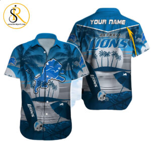 Detroit Lions Hawaiian Shirt NFL Football Custom Hawaiian Shirt for Men Women Gift For Fans 47 SeratyArt