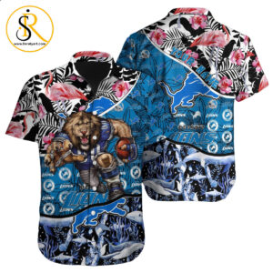 Detroit Lions Hawaiian Shirt NFL Football Custom Hawaiian Shirt for Men Women Gift For Fans 48 SeratyArt