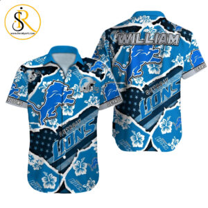 Detroit Lions Hawaiian Shirt NFL Football Custom Hawaiian Shirt for Men Women Gift For Fans 6 SeratyArt