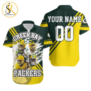 Green Bay Packers Aaron Rodgers 12 Jimmy Graham 80 Aaron Jones 33 Davante Adams 17 For Fans Personalized Hawaiian Shirt Aloha Shirt for Men Women SeratyArt
