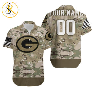 Green Bay Packers Camouflage Veteran 3D Personalized Hawaiian Shirt Aloha Shirt for Men Women SeratyArt