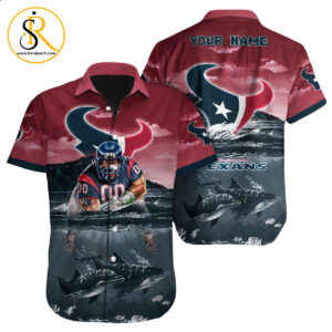 Houston Texans Hawaiian Shirt NFL Football Custom Hawaiian Shirt for Men Women Gift For Fans 44 SeratyArt
