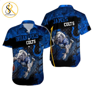 Indianapolis Colts Hawaiian Shirt NFL Football Custom Hawaiian Shirt for Men Women Gift For Fans 24 SeratyArt