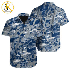 Indianapolis Colts Hawaiian Shirt NFL Football Custom Hawaiian Shirt for Men Women Gift For Fans 26 SeratyArt